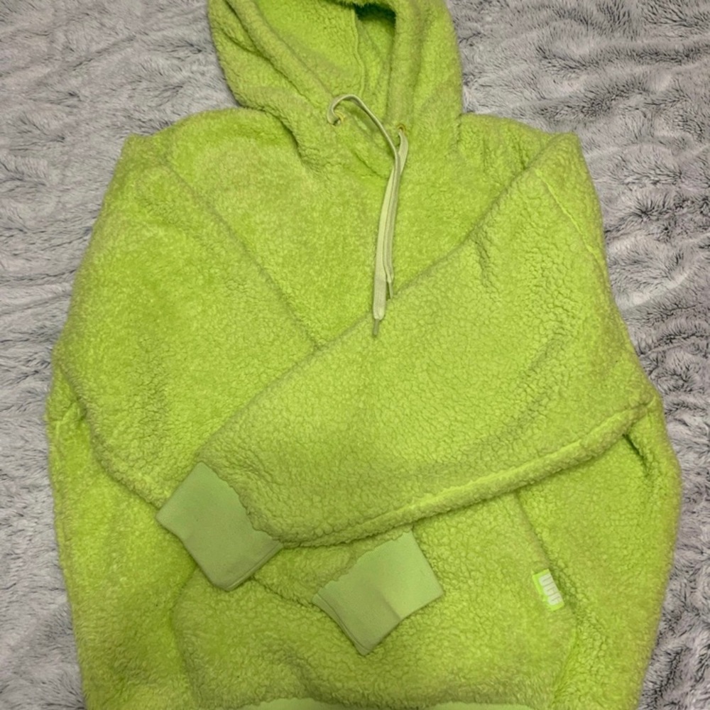UGG Neon Yellow Fuzzy sweatshirt